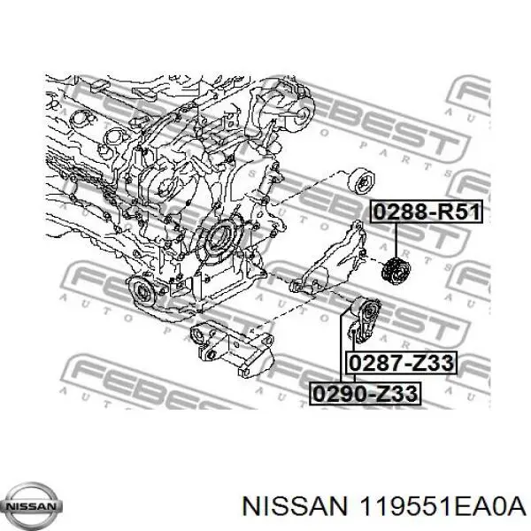 Купить 119551EA0A Nissan/Infiniti Натяжитель приводного ремня