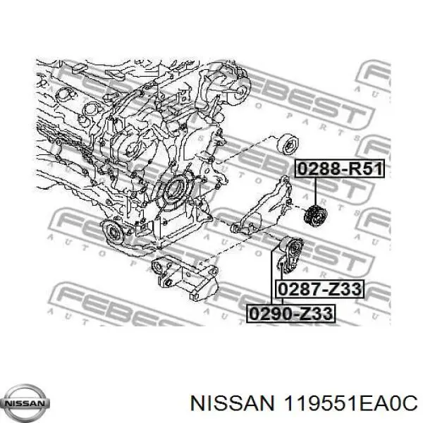 Натяжитель приводного ремня 119551EA0C Nissan