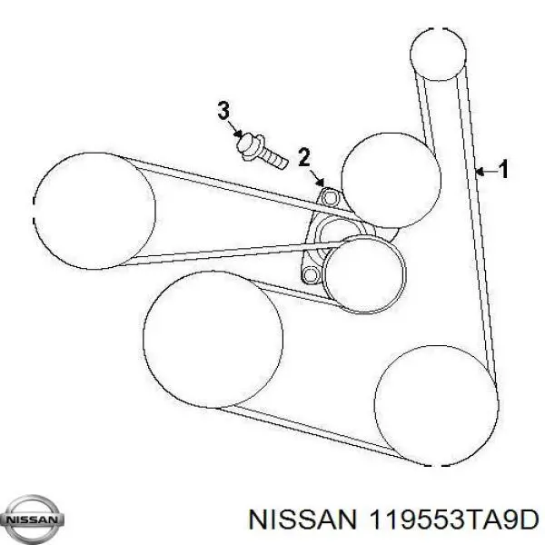 Натяжитель приводного ремня Nissan 119553TA9D