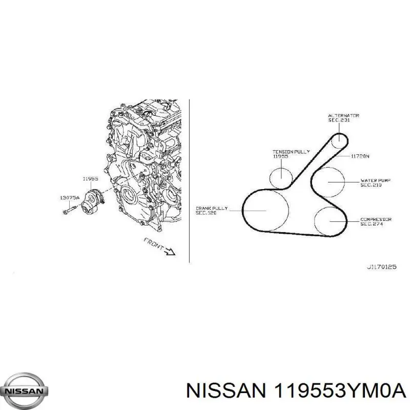  Nissan/Infiniti 119553YM0B цена, от 235.97 USD