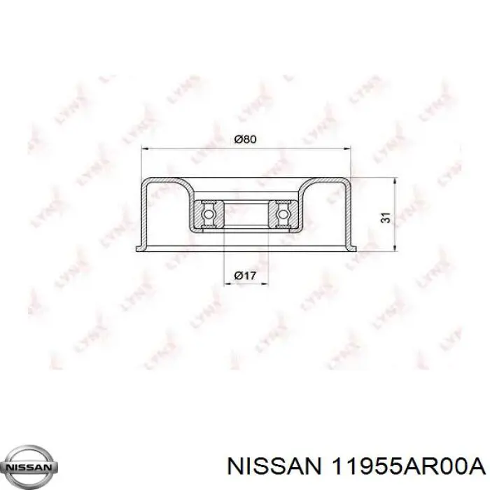 11955AR00A Nissan/Infiniti Натяжитель клинового ремня