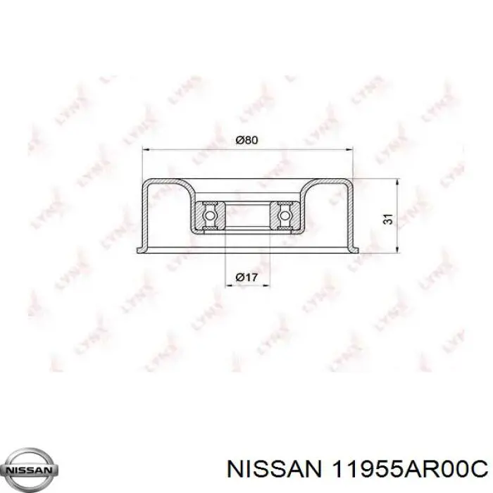 11955AR00C Nissan натяжитель приводного ремня