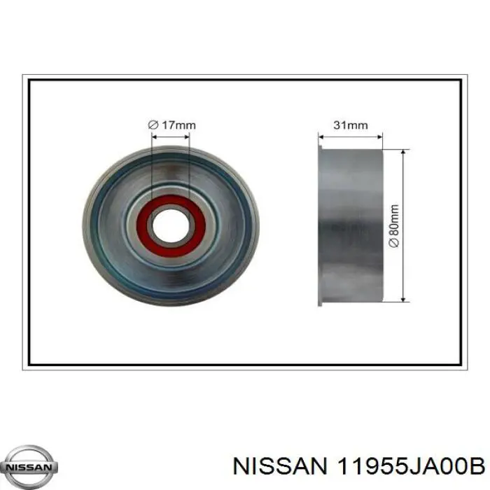 Купить 11955JA00B Nissan/Infiniti Натяжитель приводного ремня