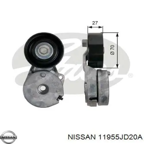 Роликовий модуль натяжителя ремня Nissan/Infiniti 11955JD20A цена, от 33.87 USD