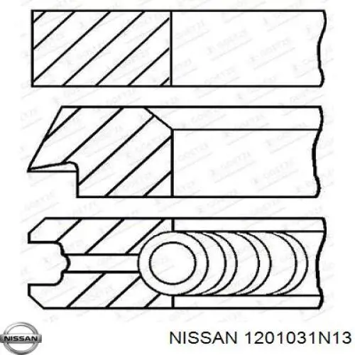Поршень с пальцем без колец, STD Nissan/Infiniti 1201031N13 цена, от 89.80 USD