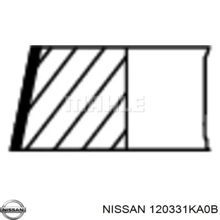 120331KA0A Nissan kit de anéis de pistão de motor, std.