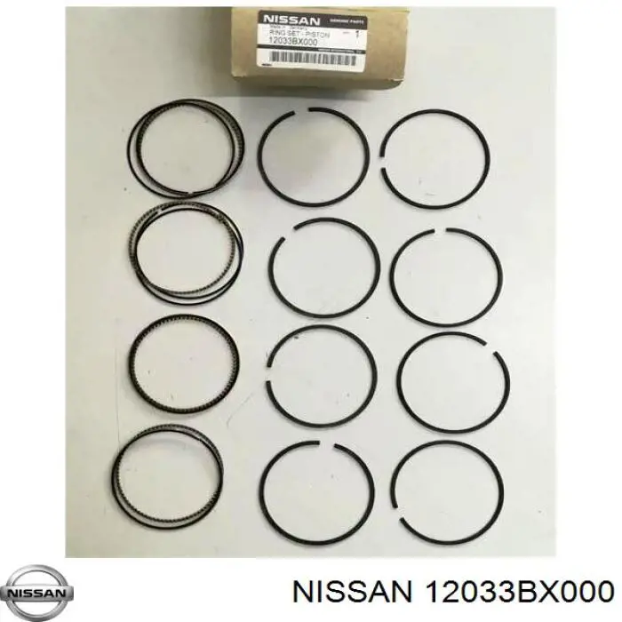 12033BX000 Nissan кольца поршневые комплект на мотор, std.