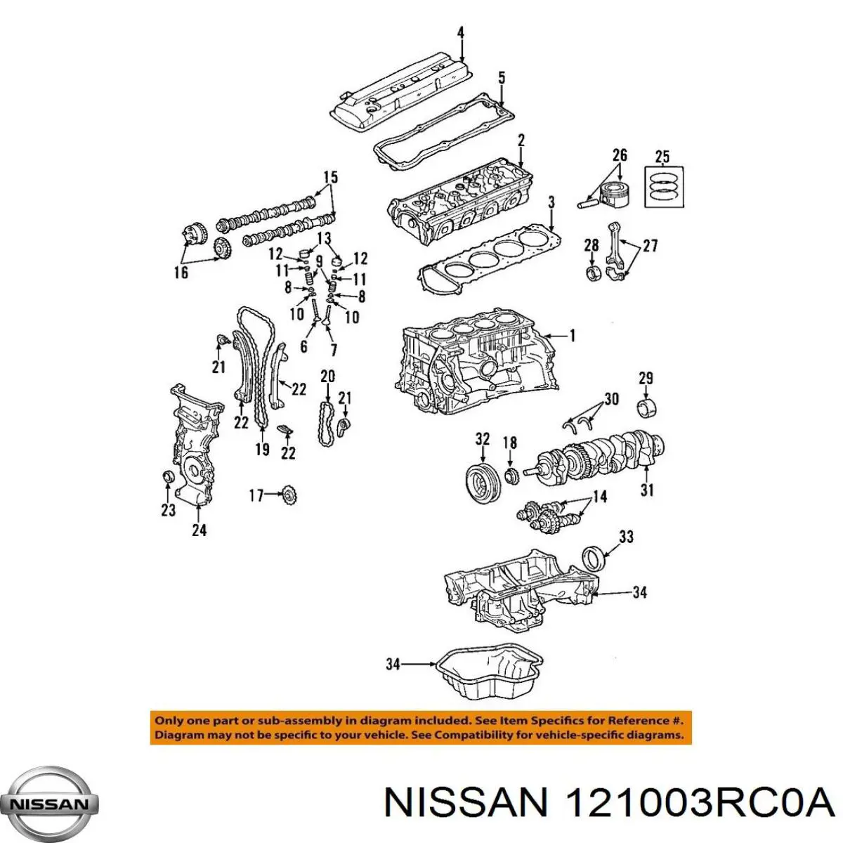 Шатун поршня ДВС Nissan/Infiniti 12100EN200 цена, от 27.87 USD