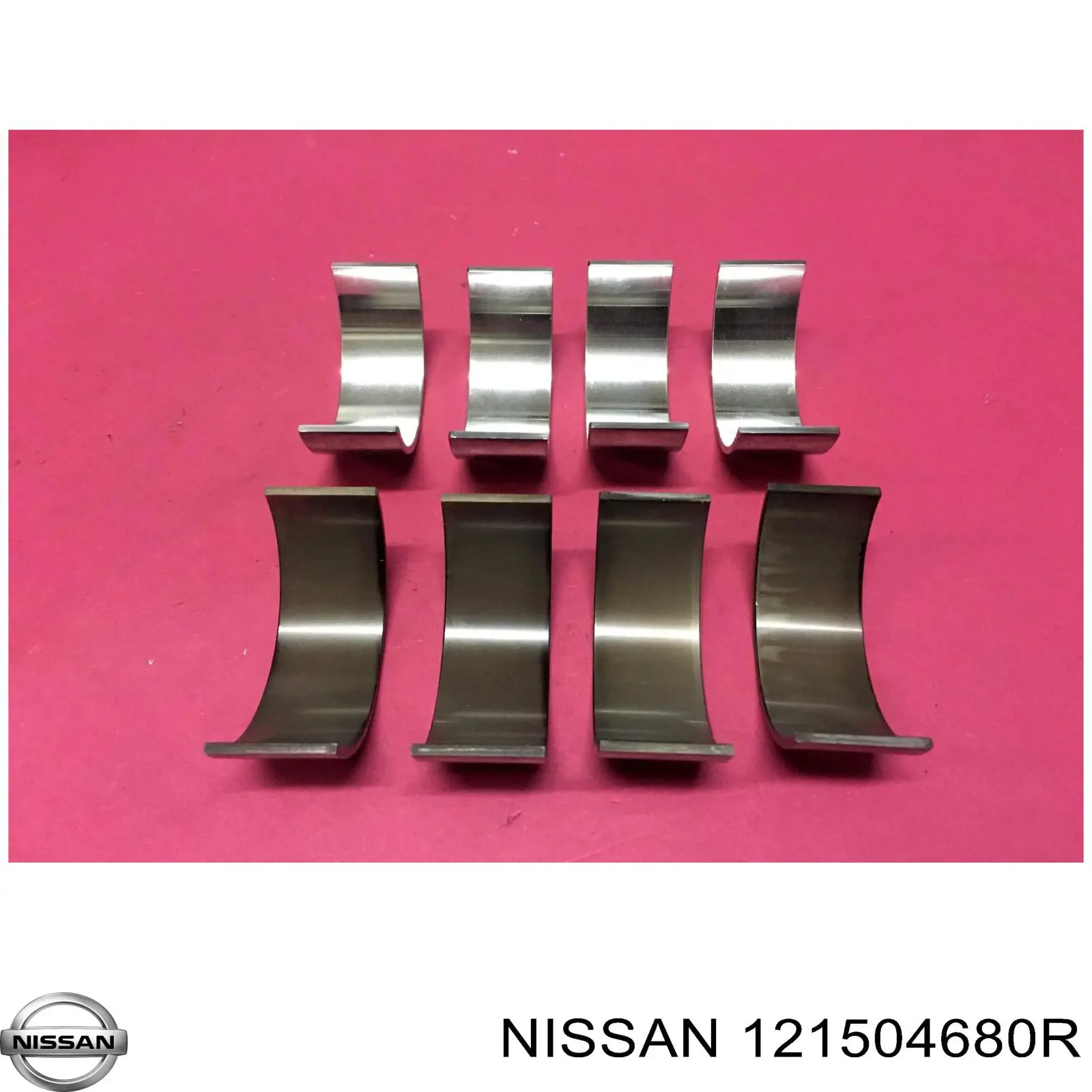 Вкладыши коленвала шатунные, комплект, стандарт (STD) Nissan 121504680R