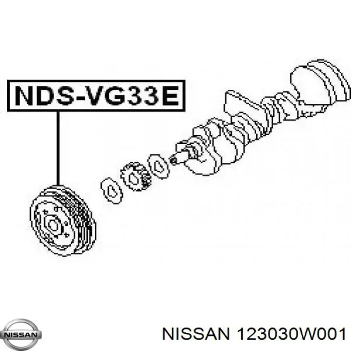 Шкив коленвала (демпфер) Nissan/Infiniti 123030W001 цена, от 42.37 USD