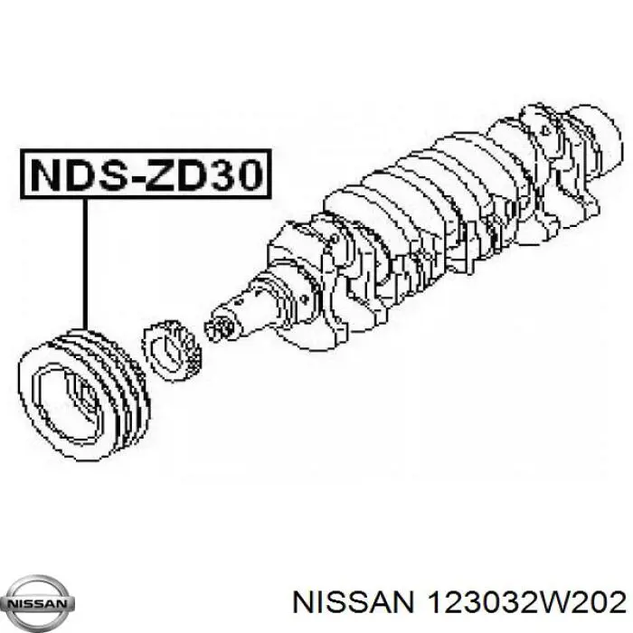 Polea, cigüeñal 123032W202 Nissan/Infiniti