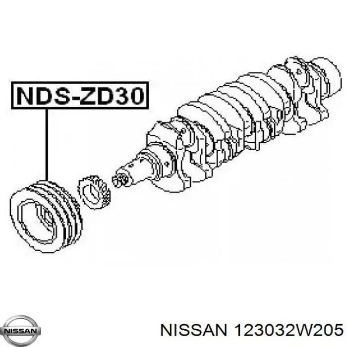 123032W205 Nissan шкив коленвала