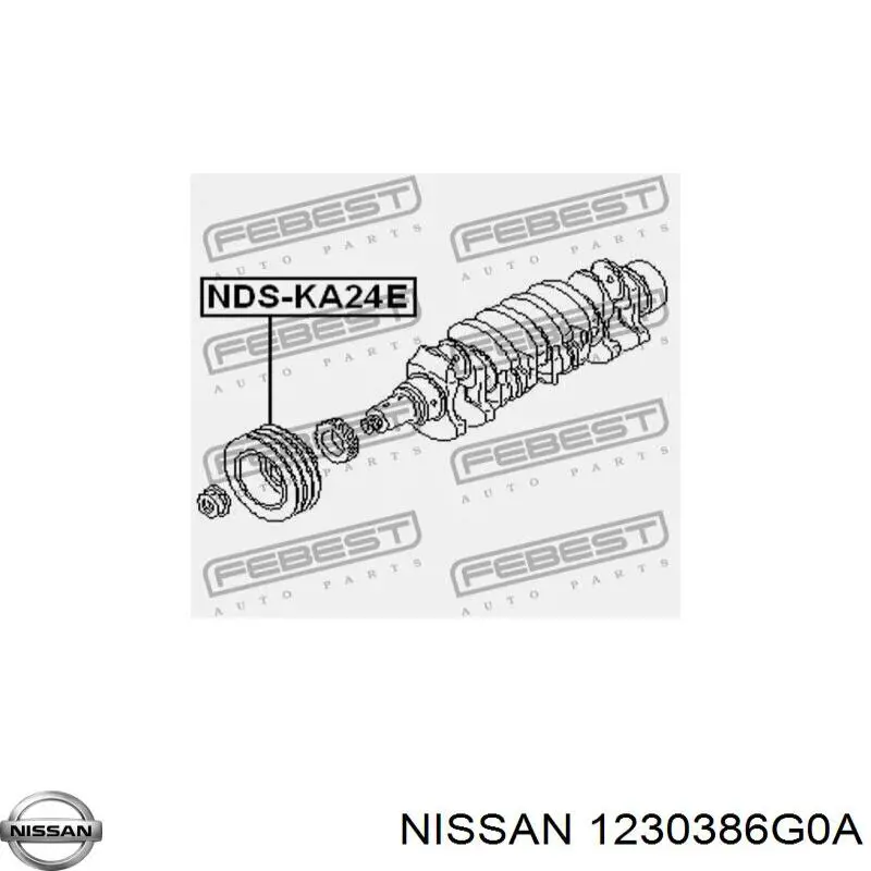 Купить 1230386G0A Nissan/Infiniti Шкив-демпфер коленвала