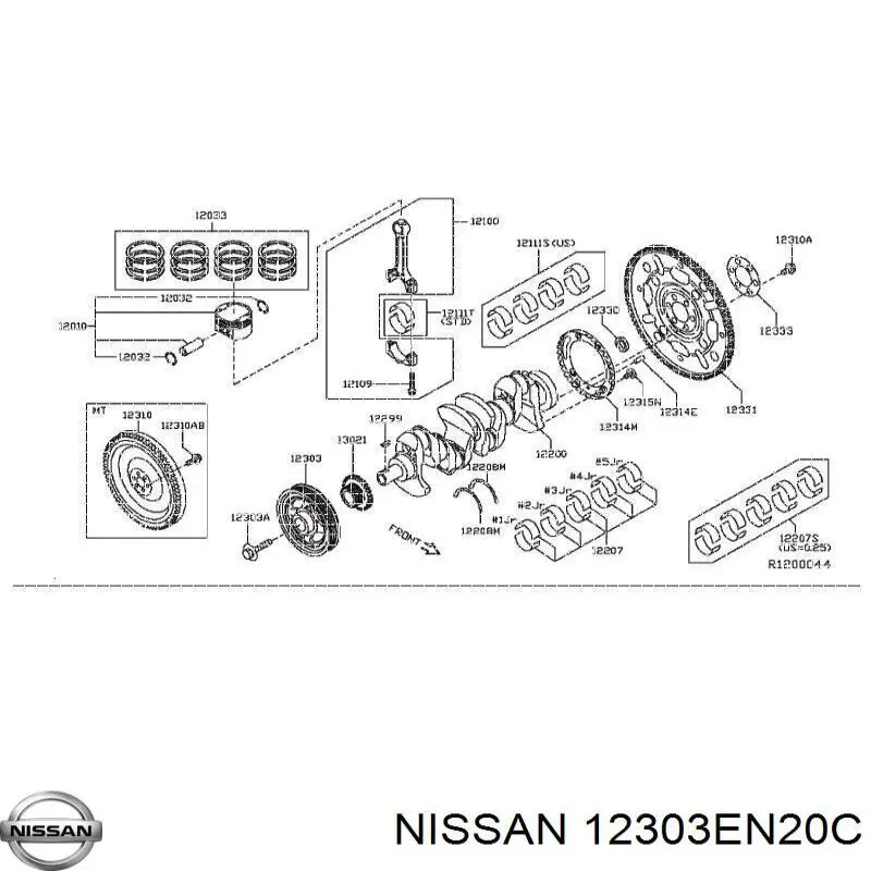 12303EN20C Nissan шкив коленвала