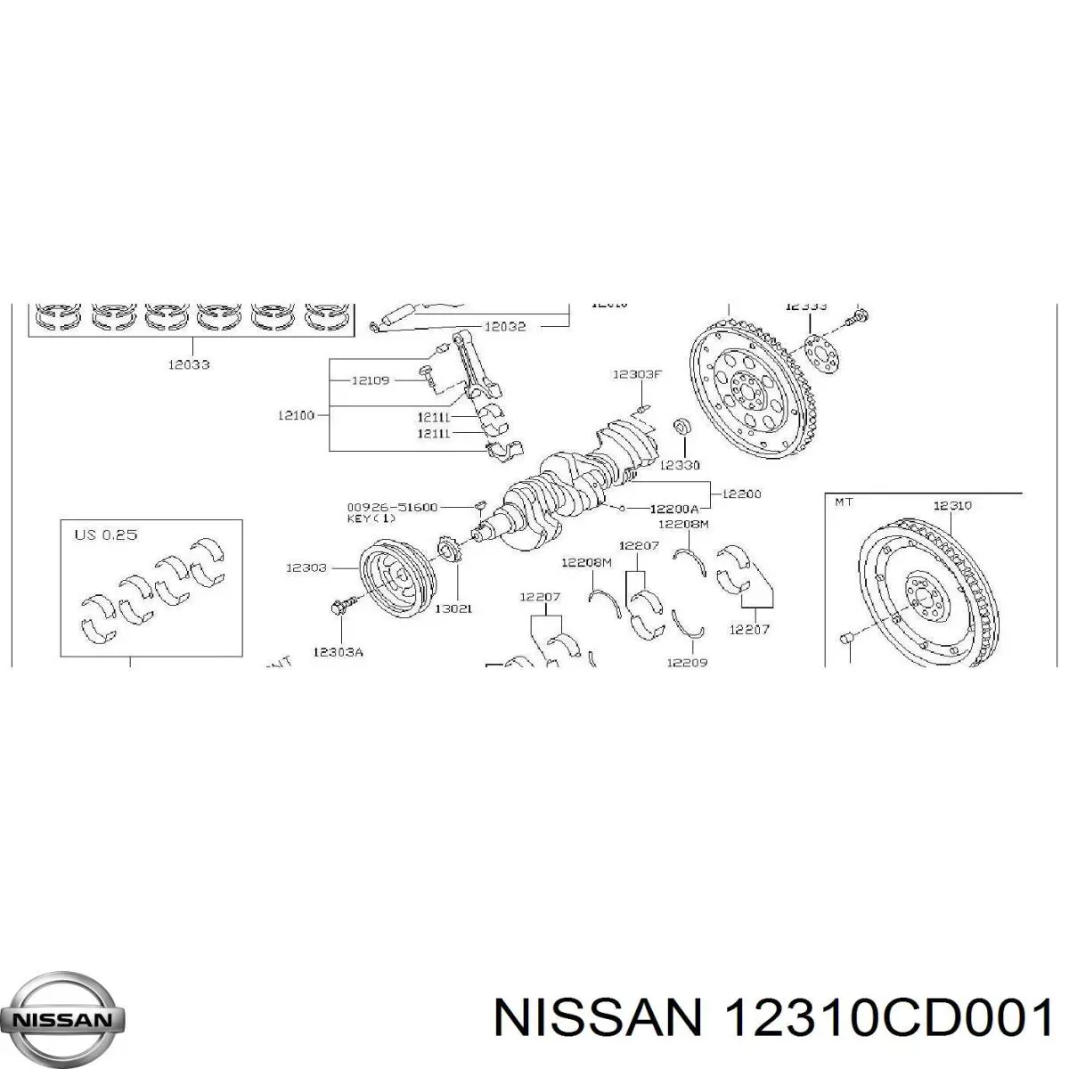 12310CD001 Nissan 