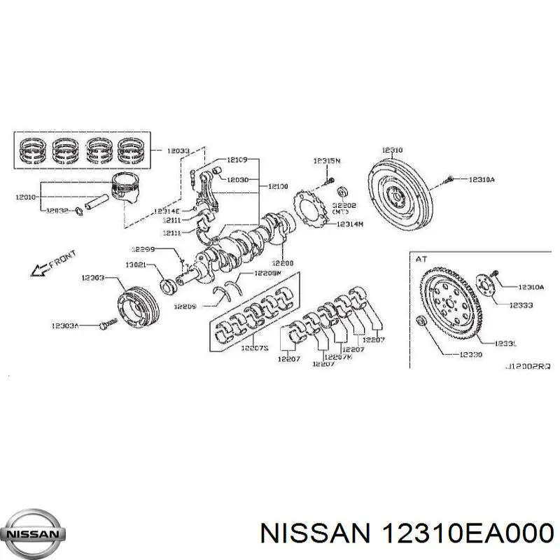 12310EA000 Nissan/Infiniti Демпферный маховик