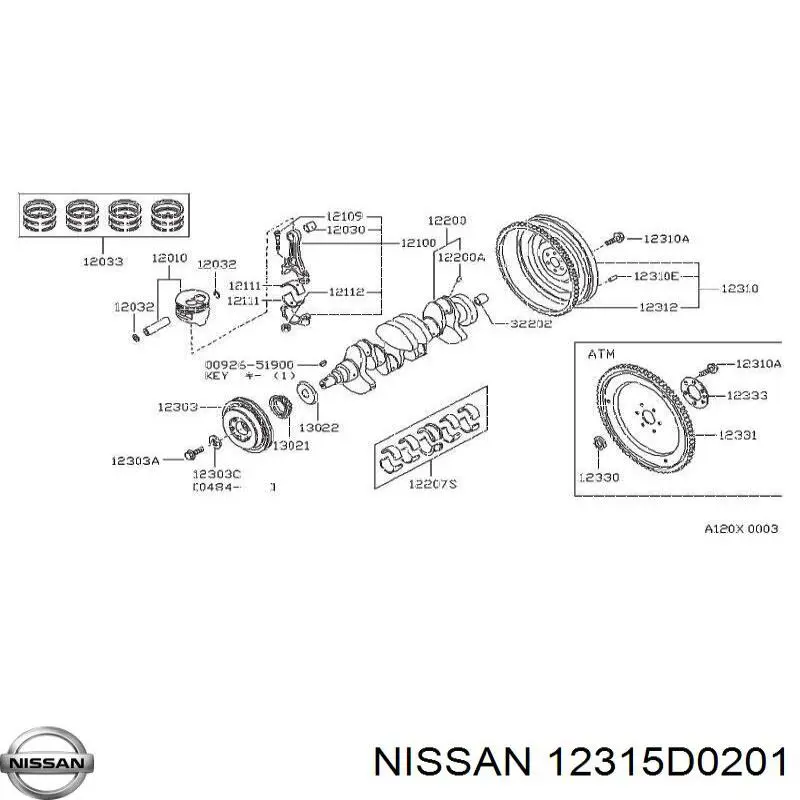  Nissan/Infiniti 12315D0201 цена, от 5.08 USD