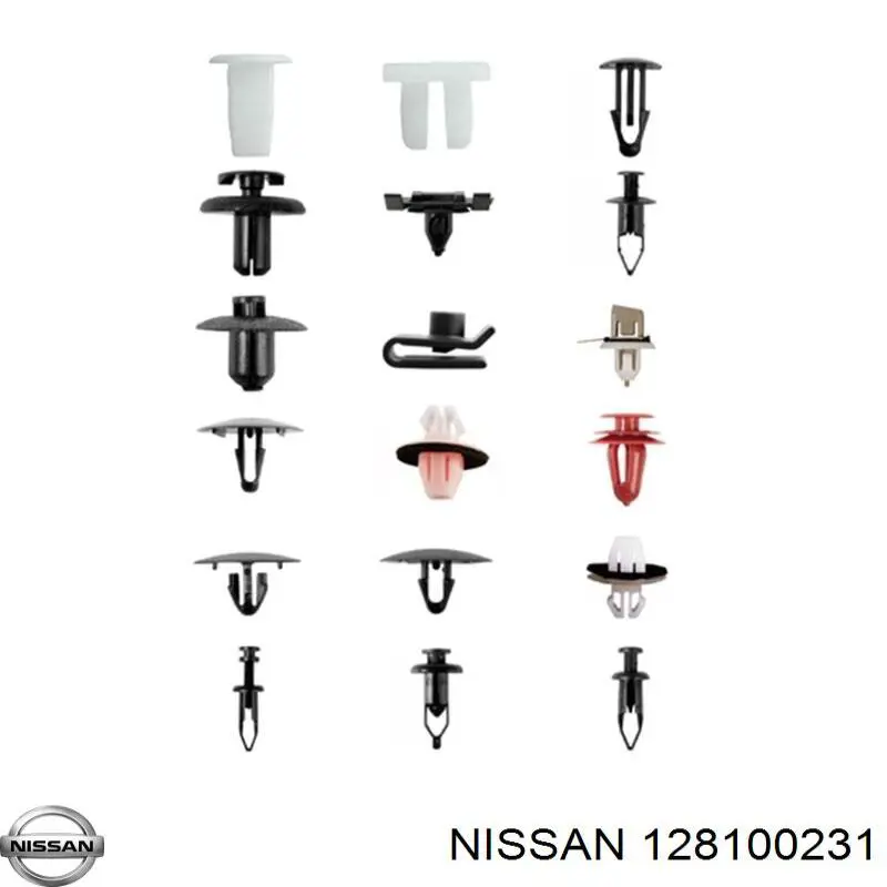 128100231 Nissan пистон (клип крепления бампера заднего)