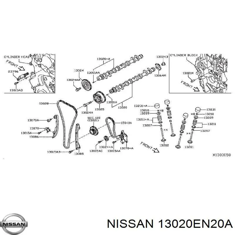 Распредвал двигателя впускной Nissan/Infiniti 13020EN20A цена, от 180.54 USD