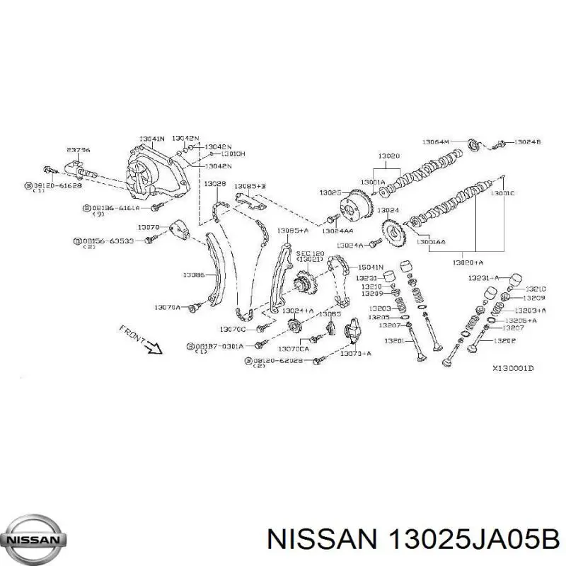 Звездочка-шестерня распредвала двигателя, впускного Nissan/Infiniti 13025JA02B цена, от 239.84 USD