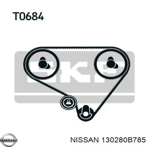 Зубчатый ремень Nissan/Infiniti 130280B785 цена, от 17.76 USD