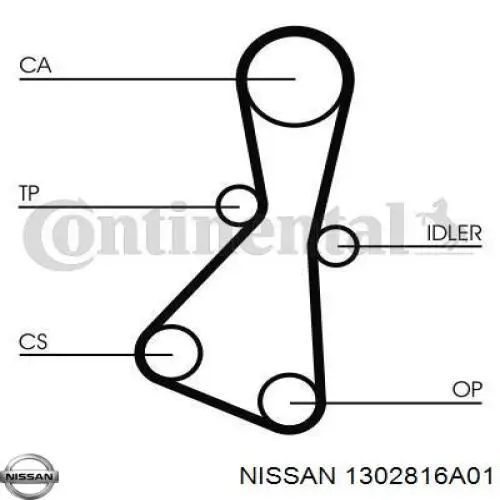 1302816A01 Nissan ремень грм