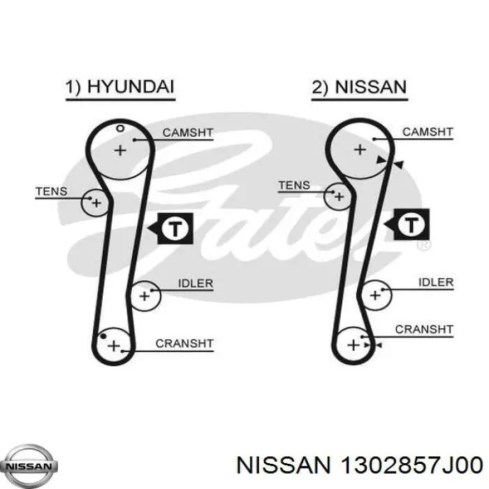 1302857J00 Nissan ремень грм