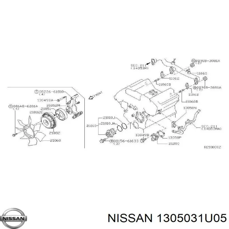  Nissan/Infiniti 1305031U05 цена, от 1.82 USD