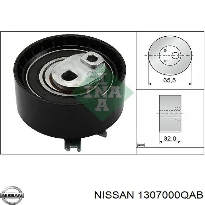 Ролик натяжителя ремня газораспределения Nissan/Infiniti 1307000QAB цена, от 28.19 USD