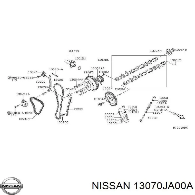 130708J000 Nissan/Infiniti Гидронатяжитель цепи