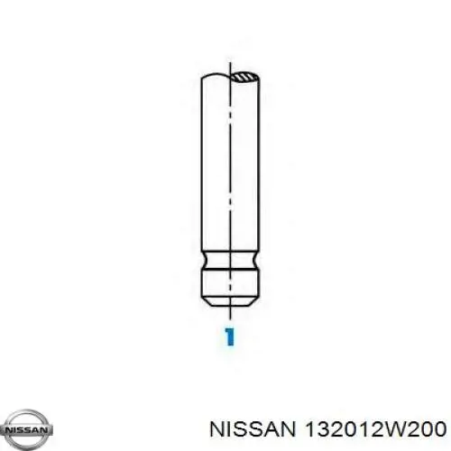 132012W200 Nissan клапан впускной