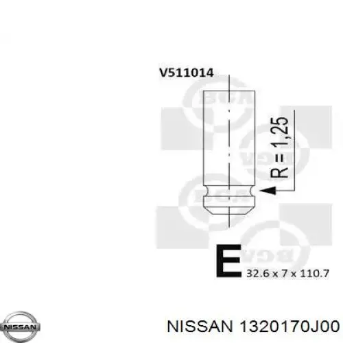 132011E700 Nissan клапан впускной