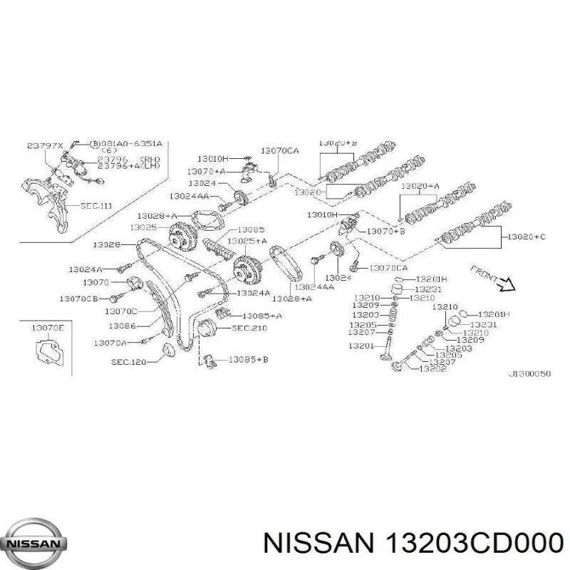  Nissan/Infiniti 13203CD000 цена, от 2.53 USD