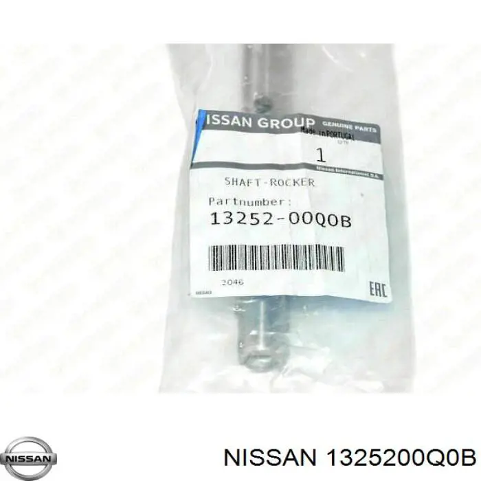 Ось коромысла рокеров 1325200Q0B Nissan/Infiniti