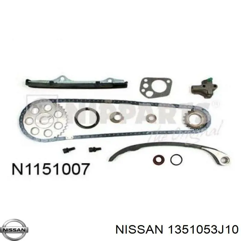 1351053J10 Nissan сальник коленвала двигателя передний