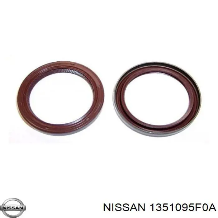 1351095F0A Nissan vedação dianteira de cambota de motor