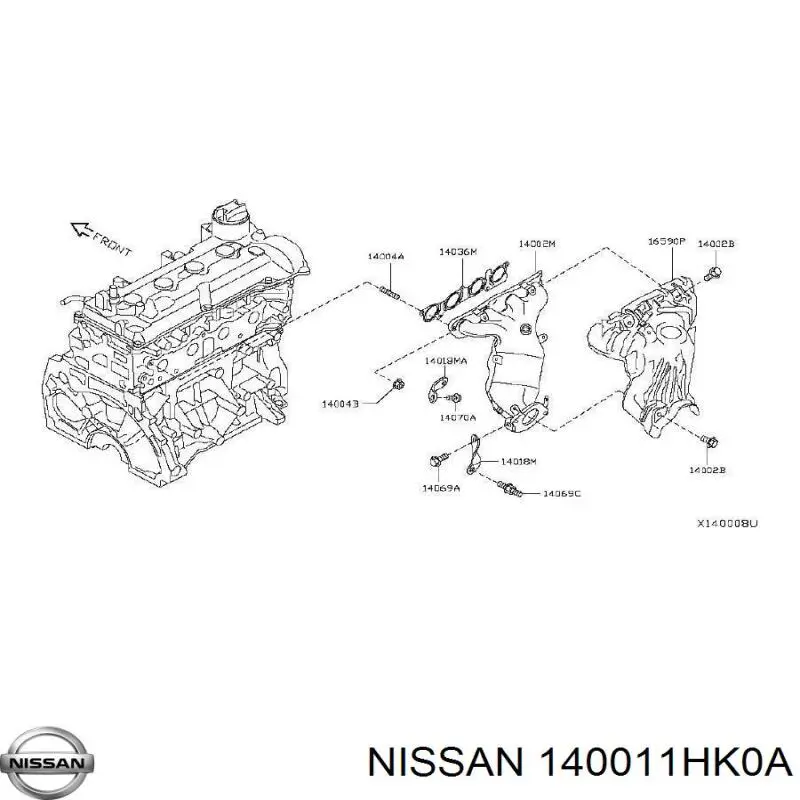 Коллектор впускной Nissan/Infiniti 140011HK0A цена, от 17.16 USD