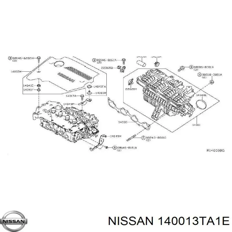 Коллектор впускной Nissan/Infiniti 140013TA1B цена, от 44.49 USD