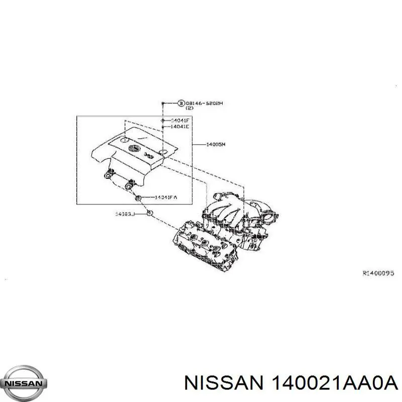 Выпускной коллектор 140021AA0A Nissan/Infiniti