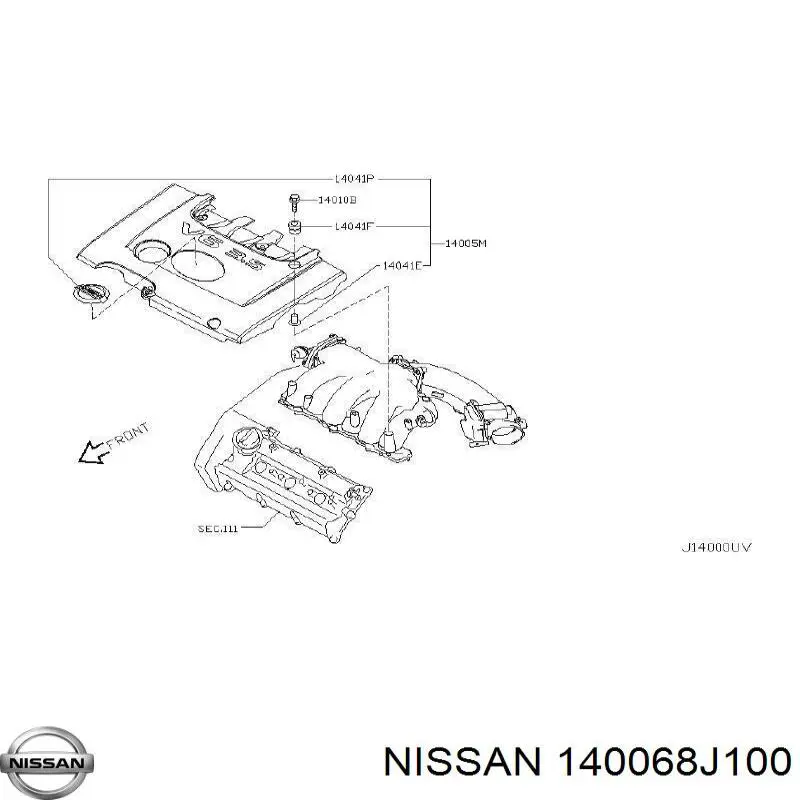 Коллектор выпускной левый на Nissan Murano Z50