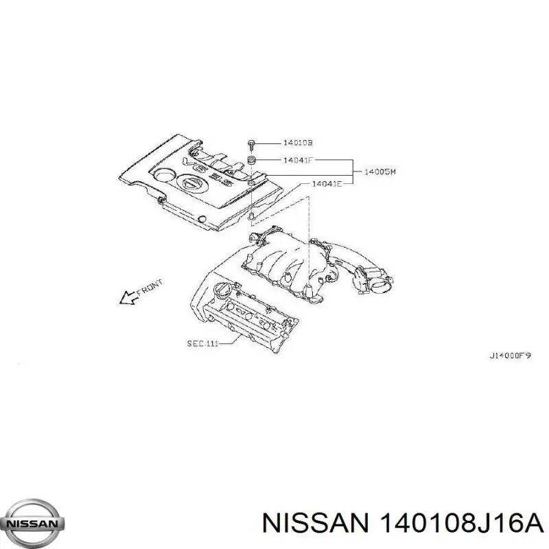 140108J160 Nissan/Infiniti Коллектор впуск верхний