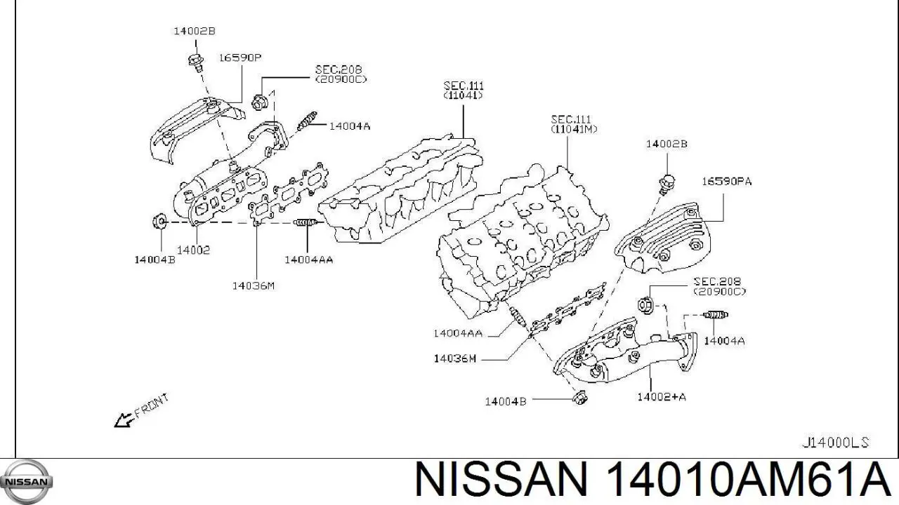 Коллектор впускной Nissan/Infiniti 14010AM615 цена, от 21.73 USD