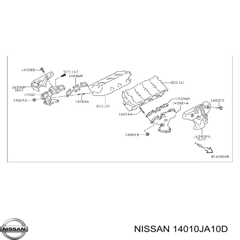Купить 14010JA10D Nissan/Infiniti Коллектор впускной верхний