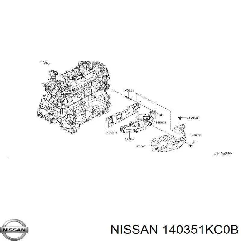 140351KC0B Nissan vedante de tubo coletor de admissão