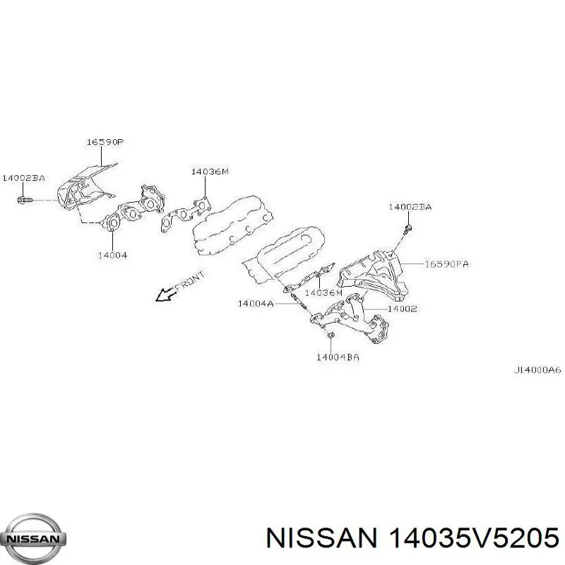 Прокладка всасывающего коллектора Nissan/Infiniti 14035V5205 цена, от 110.28 USD