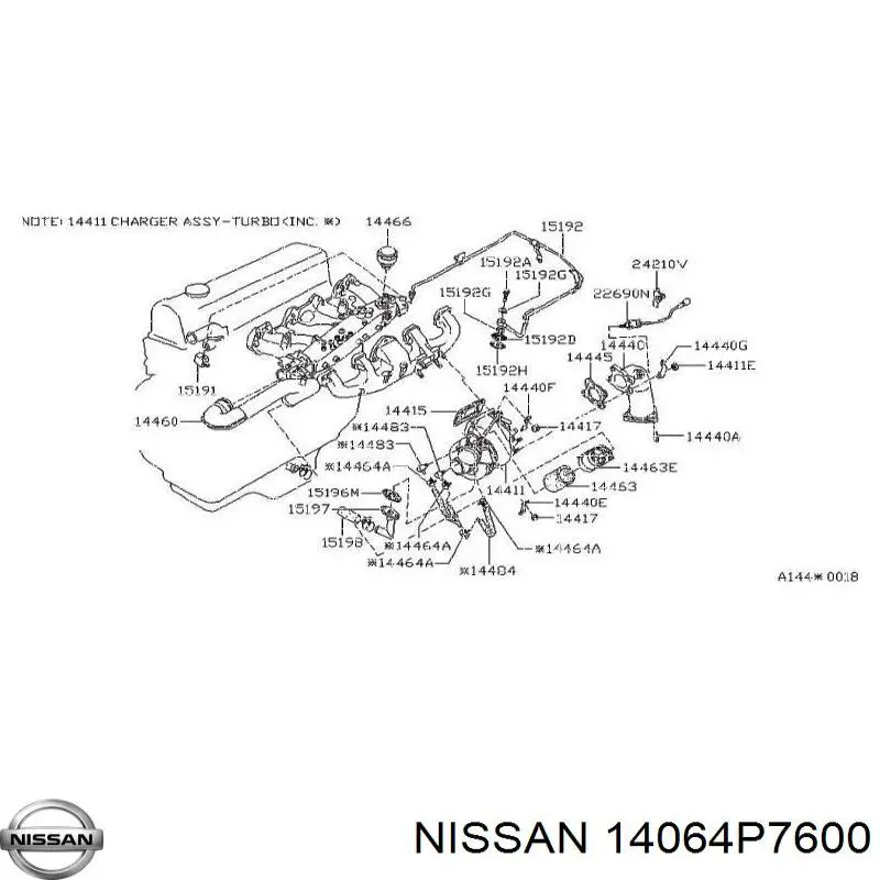 14064P7600 Nissan 