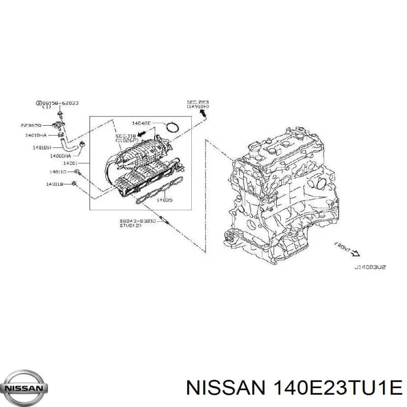 Купить 140E23TU0E Nissan/Infiniti Катализатор