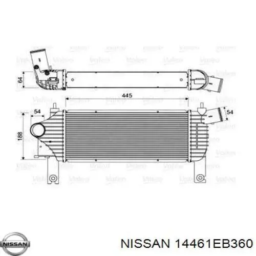 Купить 14461EB360 Nissan/Infiniti Интеркулер