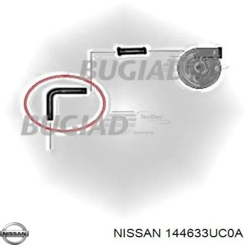14463JG70C Nissan mangueira (cano derivado de intercooler)