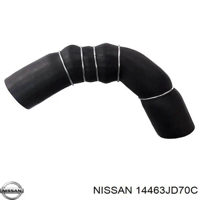 Шланг (патрубок) интеркуллера верхний левый 14463JD70C Nissan